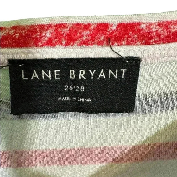 Lane Bryant Size 26/28 Short Sleeve V-Neck Babydoll Tee Swing Fit - Picture 6 of 9